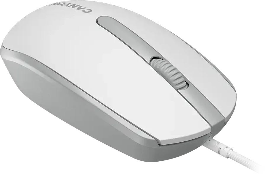 CANYON pelė M-10 su laidu balta pilka