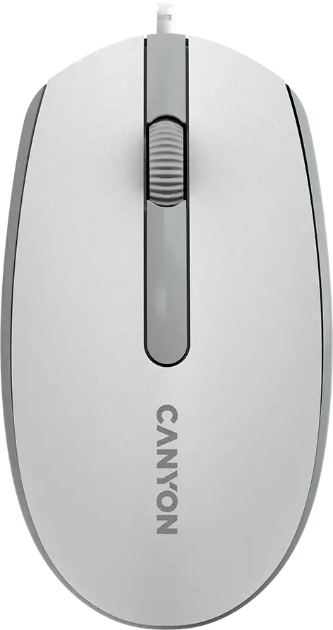 CANYON pelė M-10 su laidu balta pilka