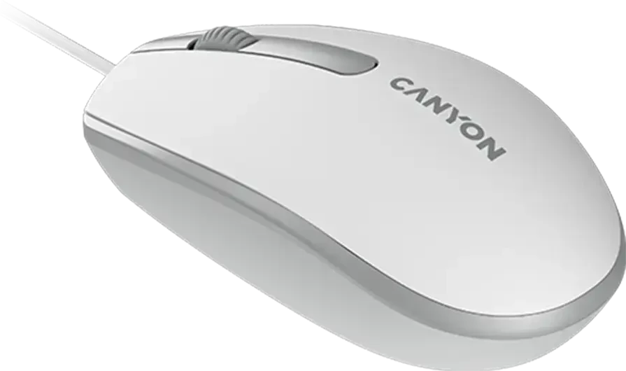 CANYON pelė M-10 su laidu balta pilka
