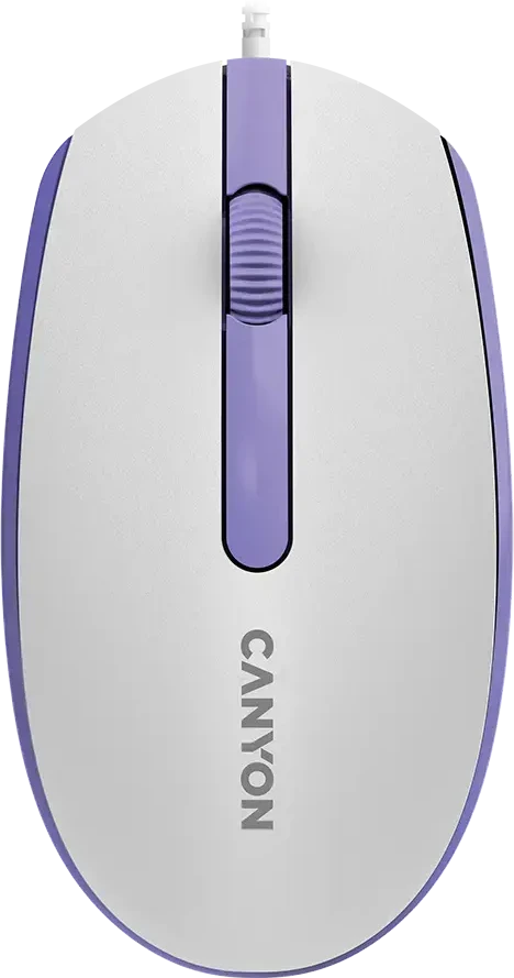 CANYON pelė M-10 su laidu Baltas Lavender