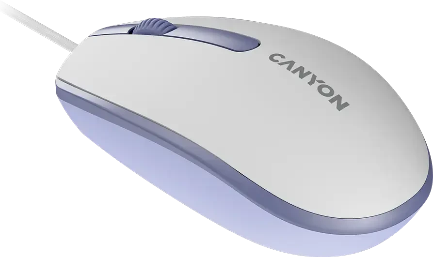 CANYON pelė M-10 su laidu Baltas Lavender