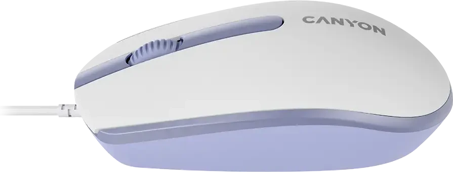 CANYON pelė M-10 su laidu Baltas Lavender