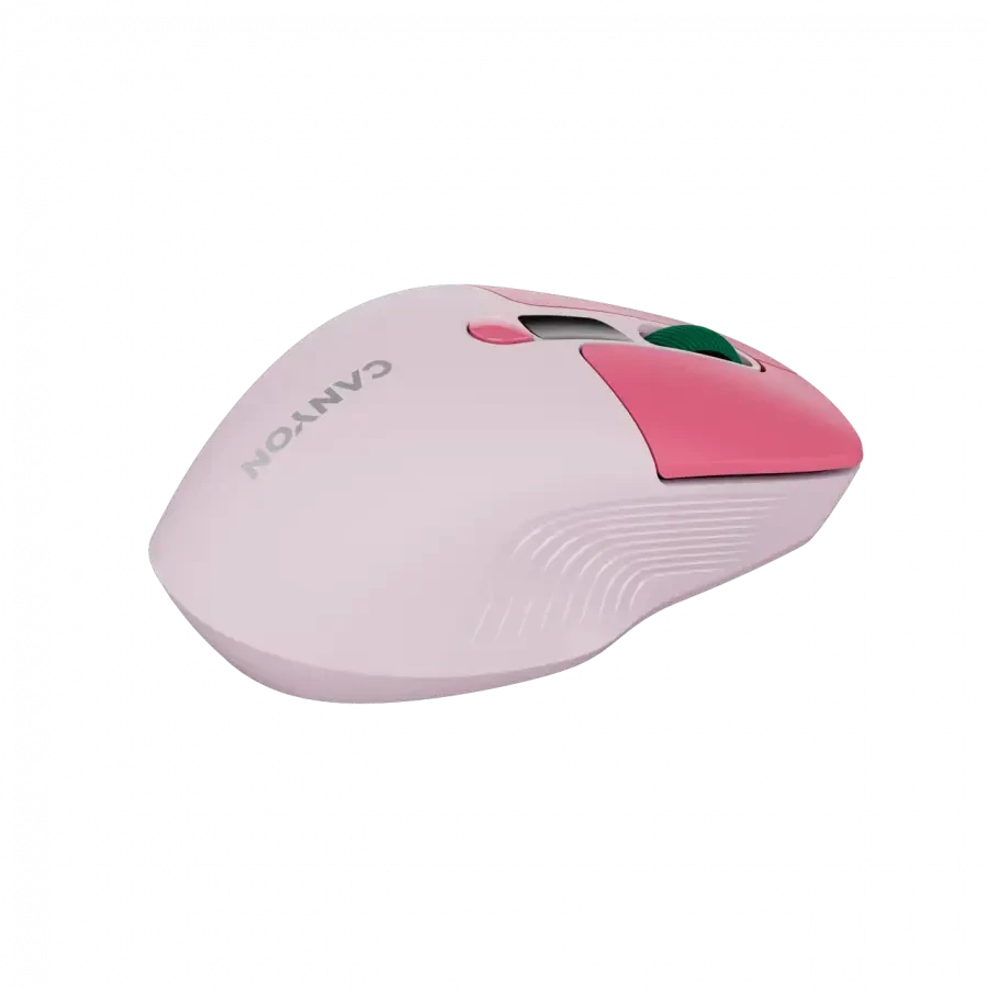 CANYON pelė MW-26 LCD tyli dvigubo režimo belaidė rožinė