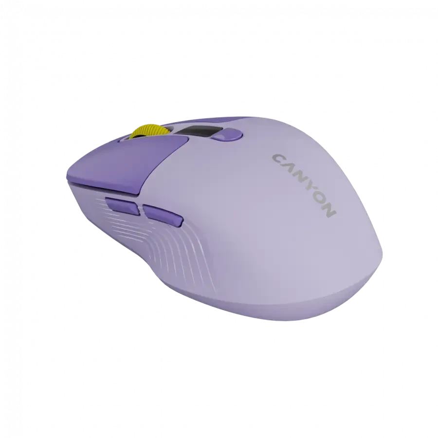 CANYON pelė MW-26 LCD tyli dvigubo režimo belaidė violetinė