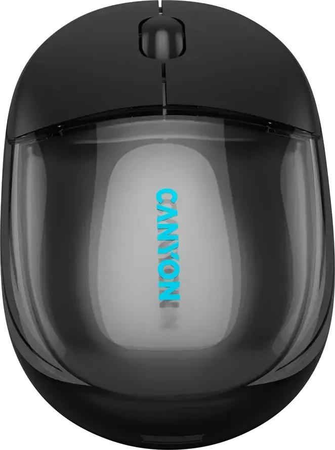 CANYON pelė OnClick 24 BT / belaidė permatoma / juoda