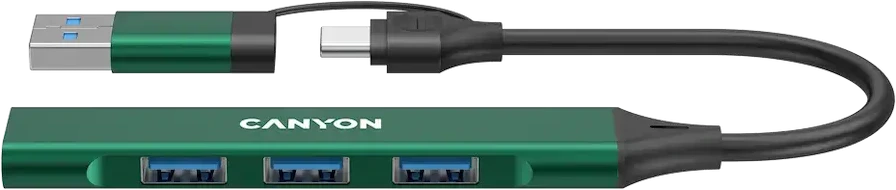 CANYON šakotuvas DS-02 4in1 USB-A/C žalia