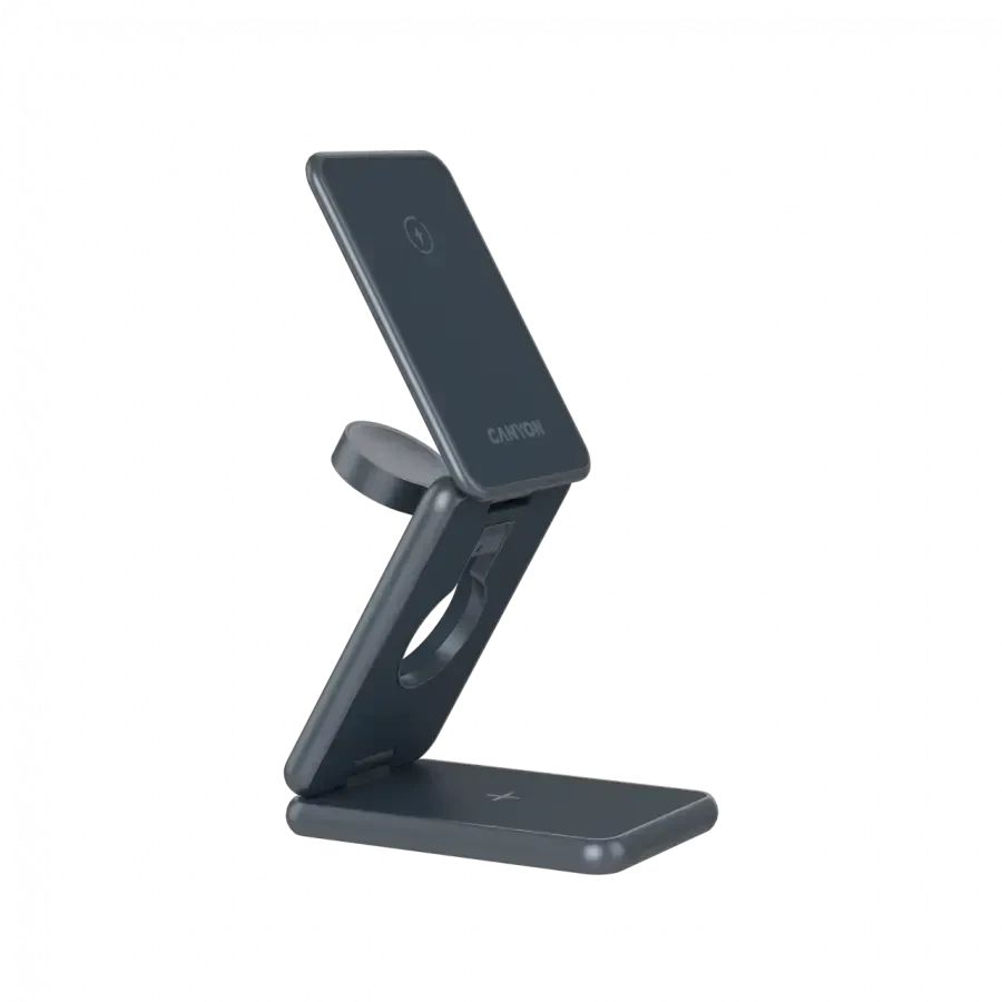 CANYON sulankstomas belaidis įkroviklis OnCharge 309 15W 3in1 metalinis