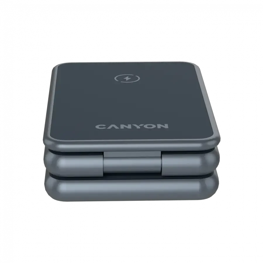 CANYON sulankstomas belaidis įkroviklis OnCharge 309 15W 3in1 metalinis