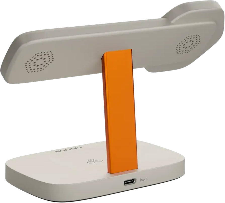 CANYON belaidžio įkrovimo stotis Hexagon 310 3in1 LightGrey/Oranžinis