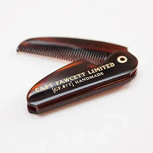 Captain Fawcett Folding Pocket Moustache Šukos Sulenkiamos kišeninės ūsų šukos, 1vnt.