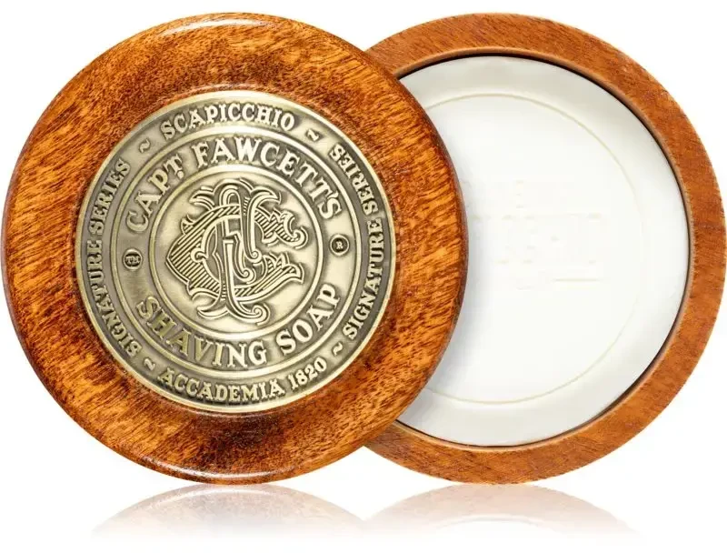Captain Fawcett Skutimosi muilas medinėje dėžutėje xScapicchio (Skutimosi muilas) 110 g