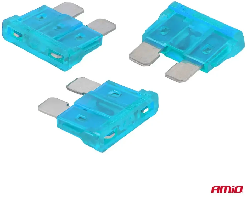 Automobiliniai plokštieji saugikliai standard 3 vnt. 15a amio-05106
