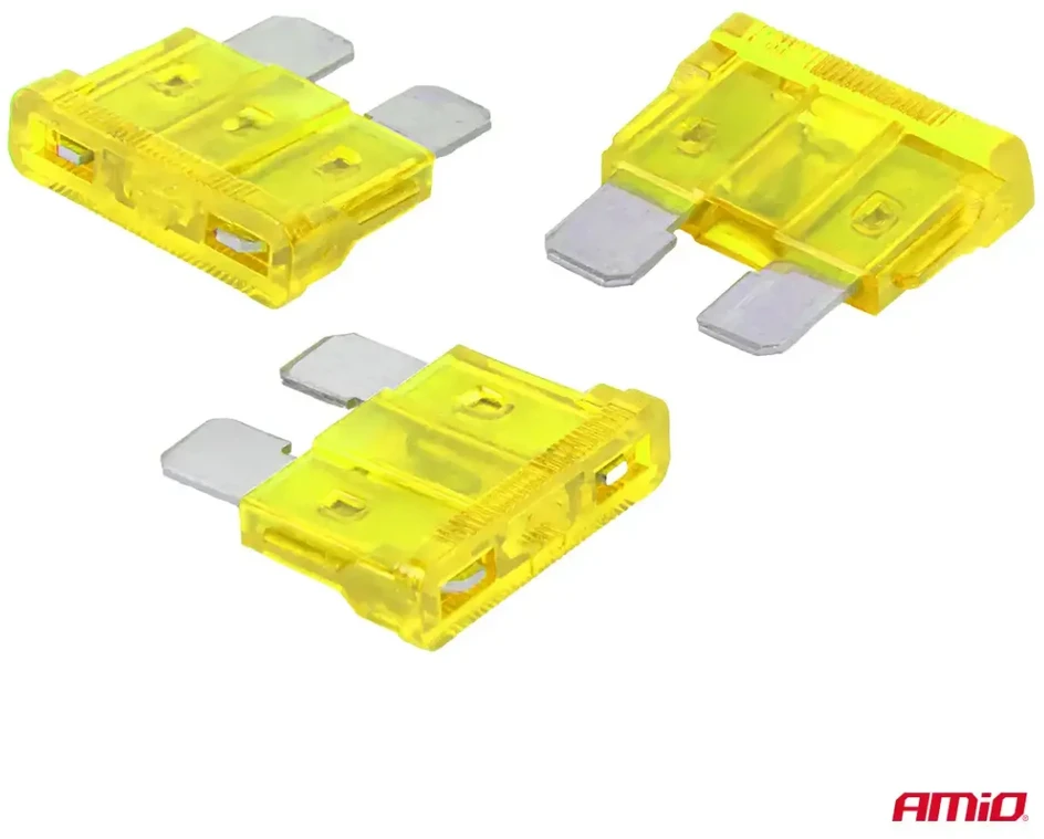Automobiliniai plokštieji saugikliai standard 3 vnt. 20a amio-05107