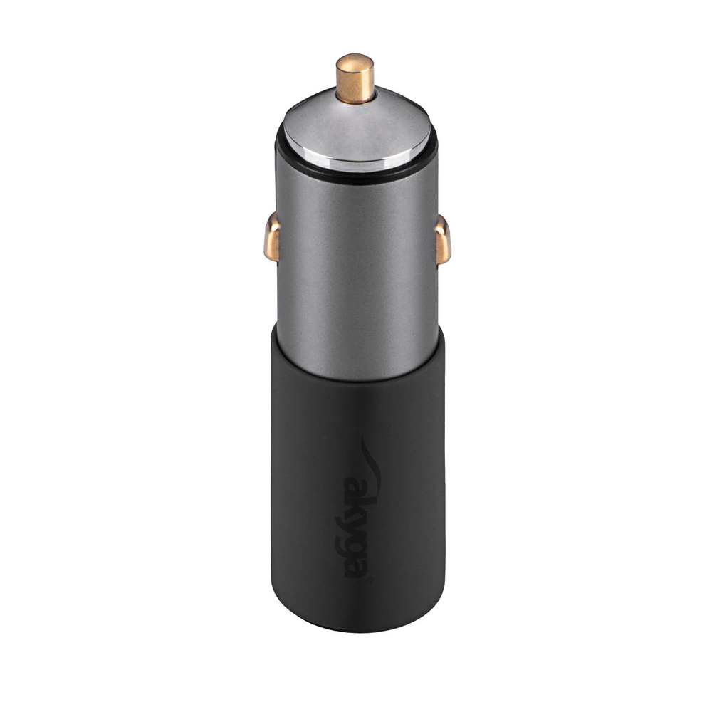 Akyga AK-CH-26 100W automobilio įkroviklis USB-A + USB-C PD greitas įkrovimas 3.0 5-20V / 1.5-5Aszary