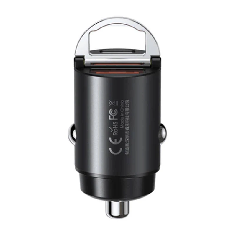 Automobilinis įkroviklis 2x USB-C Remax RCC332, 30W (juodas)