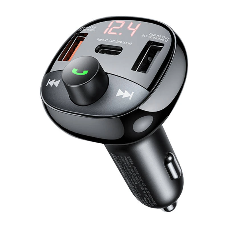 Automobilinis įkroviklis USB-C, 2x USB Remax RCC331, 54.5 W (juodas)
