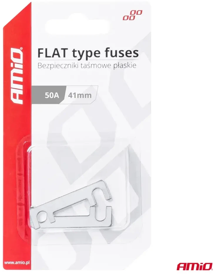 Plokščia juostinė saugiklis 2 vnt. 41 mm 50 A amio-03491