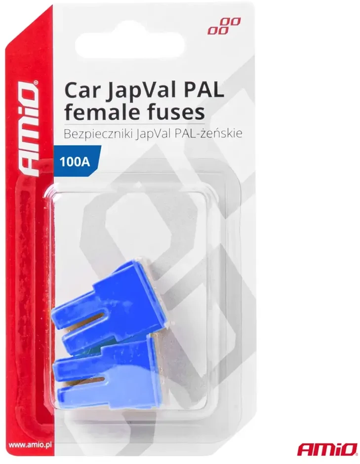 Japval PAL automobilio saugikliai, moteriški, 2 vnt., 100A, amio-03395