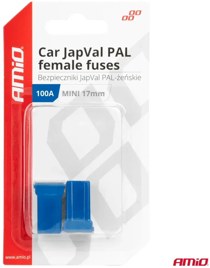 Japval PAL automobilio saugikliai, moteriški, 2 vnt., 100A, amio-03450