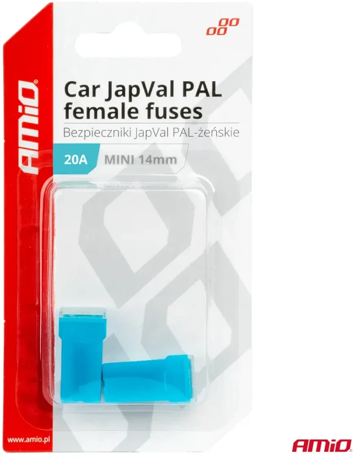 Japval PAL moteriški automobilio saugikliai, 2 vnt., 20A, amio-03435