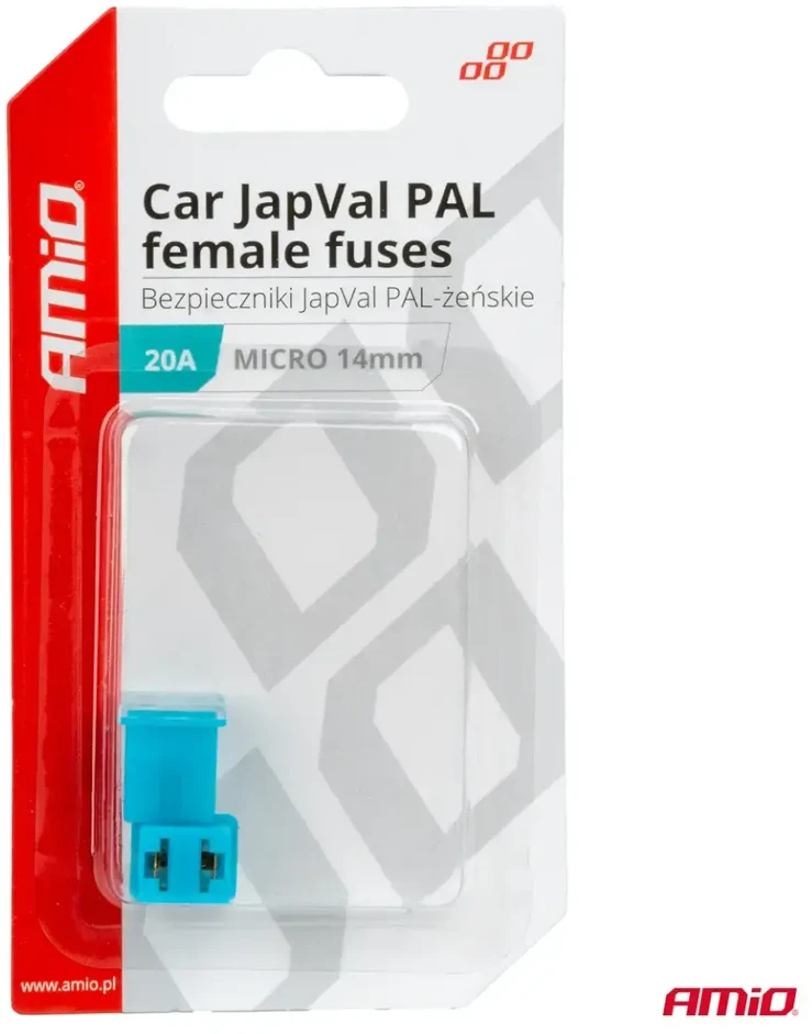 „Japval PAL“ automobilio saugikliai, 2 vnt., 20A, amio-03451
