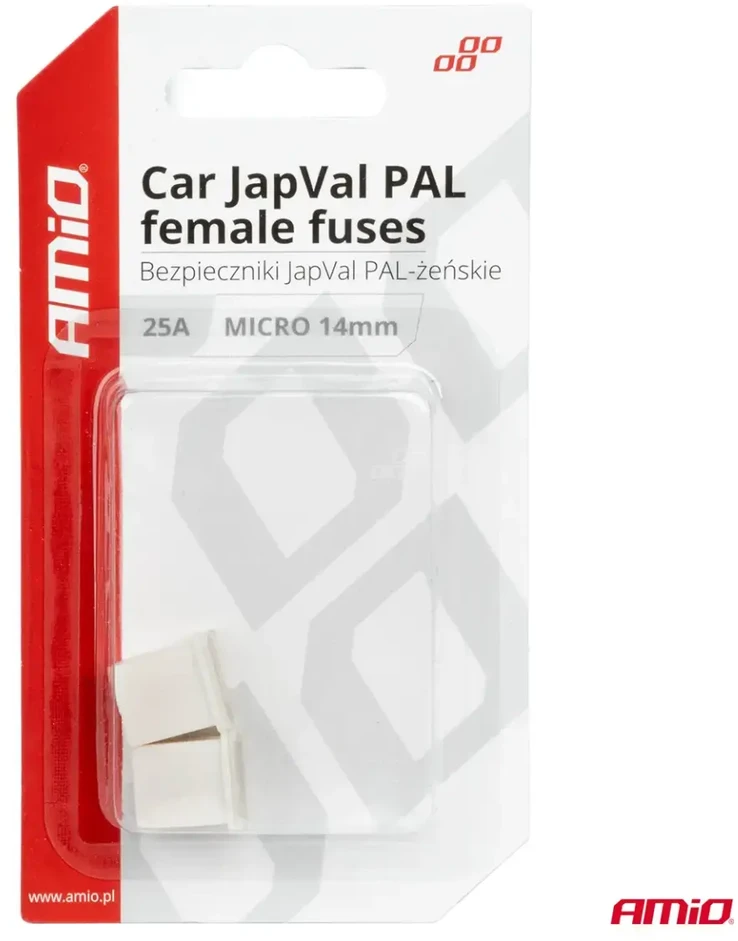 Japval PAL moteriški automobilio saugikliai, 2 vnt., 25A, amio-03452
