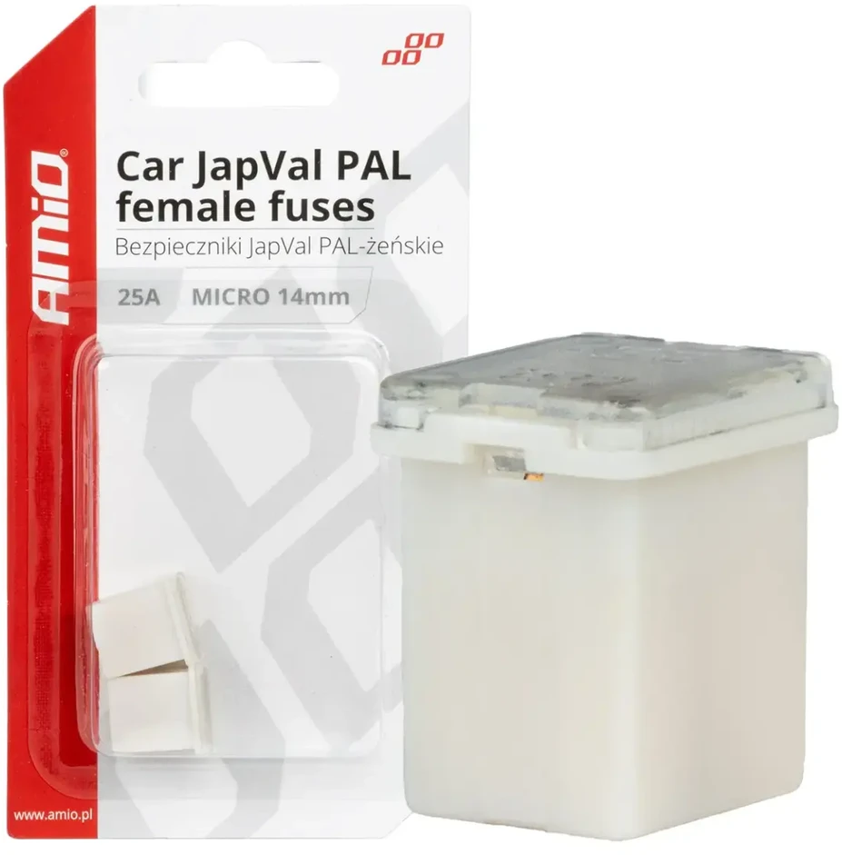 Japval PAL moteriški automobilio saugikliai, 2 vnt., 25A, amio-03452