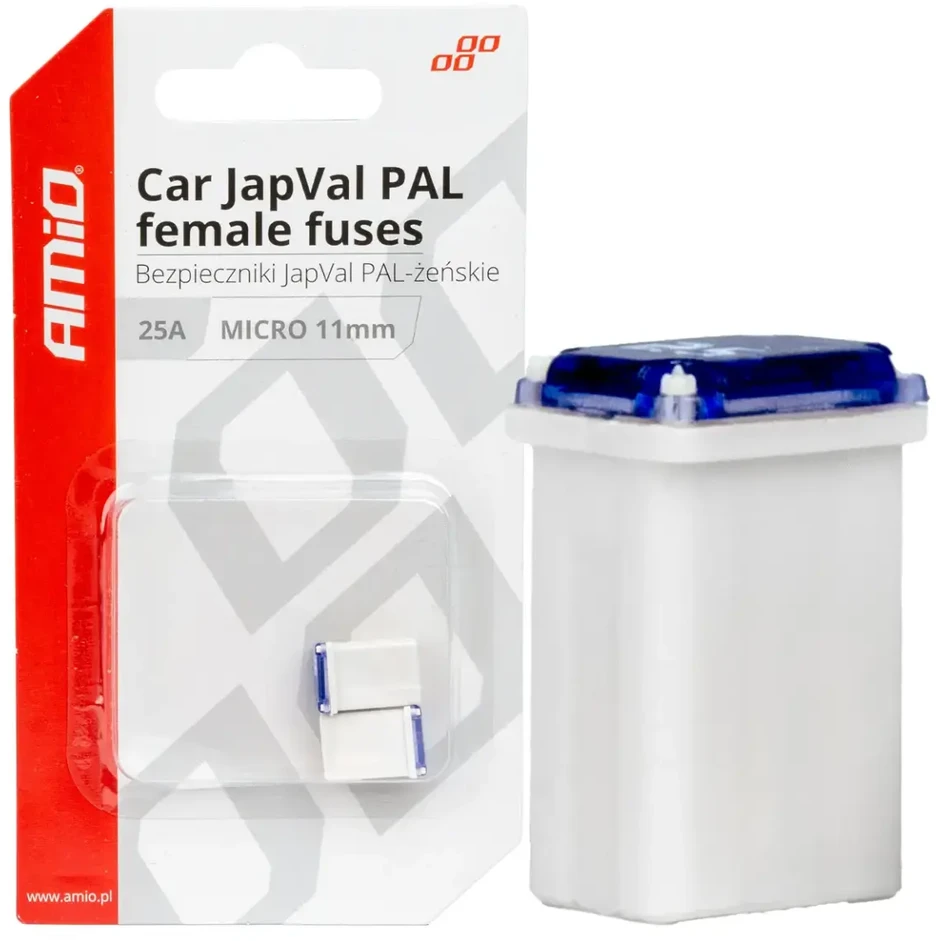 Japval PAL automobilio saugikliai, moteriški, 2 vnt., 25A, amio-03459