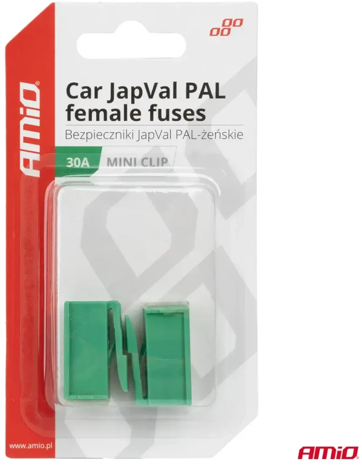 Japval PAL automobilio saugikliai, moteriški, 2 vnt., 30A, amio-03413