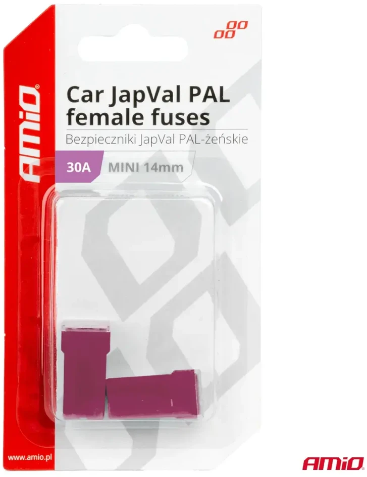Japval PAL moteriški automobilio saugikliai, 2 vnt., 30A, amio-03437