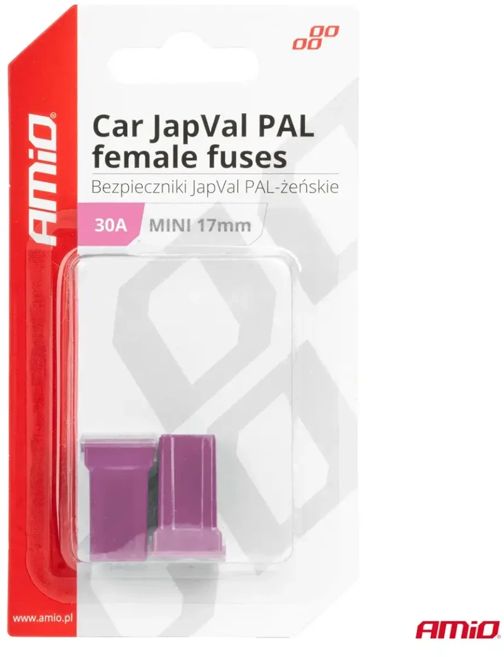 Japval PAL moteriški automobilio saugikliai, 2 vnt., 30A, amio-03444