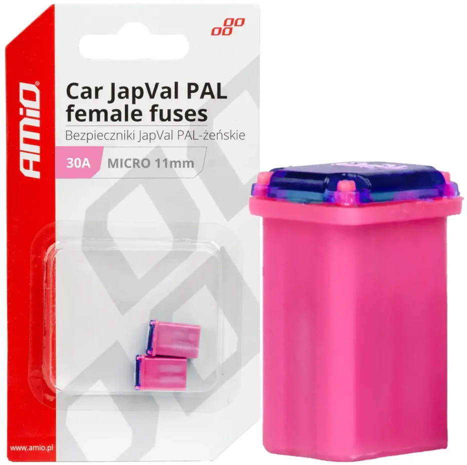 Japval PAL automobilio saugikliai, moteriški, 30A, 2 vnt. amio-03460