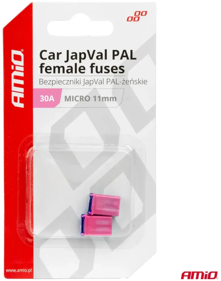 Japval PAL automobilio saugikliai, moteriški, 30A, 2 vnt. amio-03460