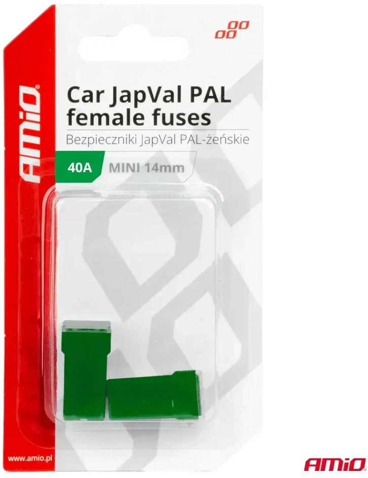 Japval PAL automobilio saugikliai, moteriški, 2 vnt., 40A, amio-03438