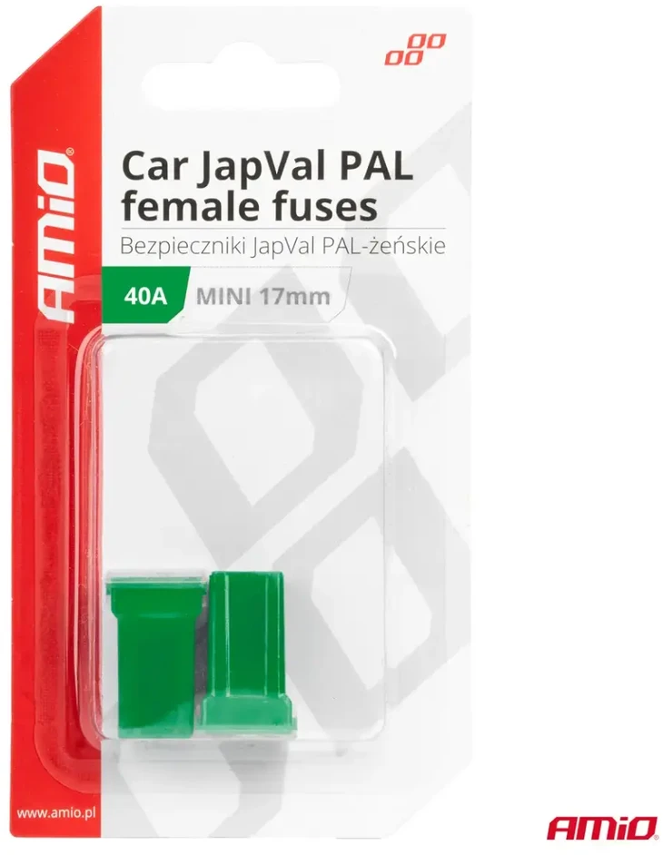 Japval PAL automobilio saugikliai, moteriški, 2 vnt., 40A, amio-03445