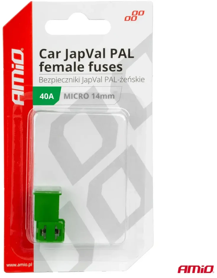 Japval PAL moteriški automobilio saugikliai, 2 vnt., 40A, amio-03454