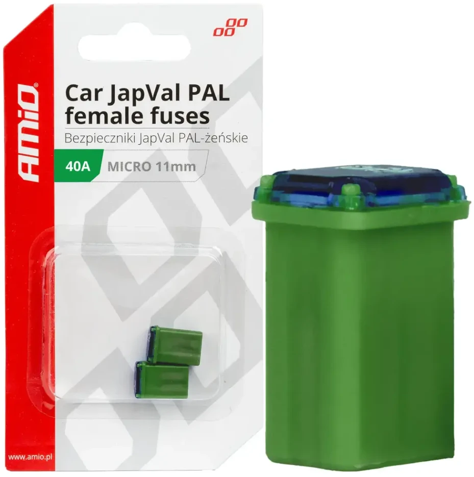 Japval automobilio saugikliai, moteriški, 40A, 2 vnt. amio-03461