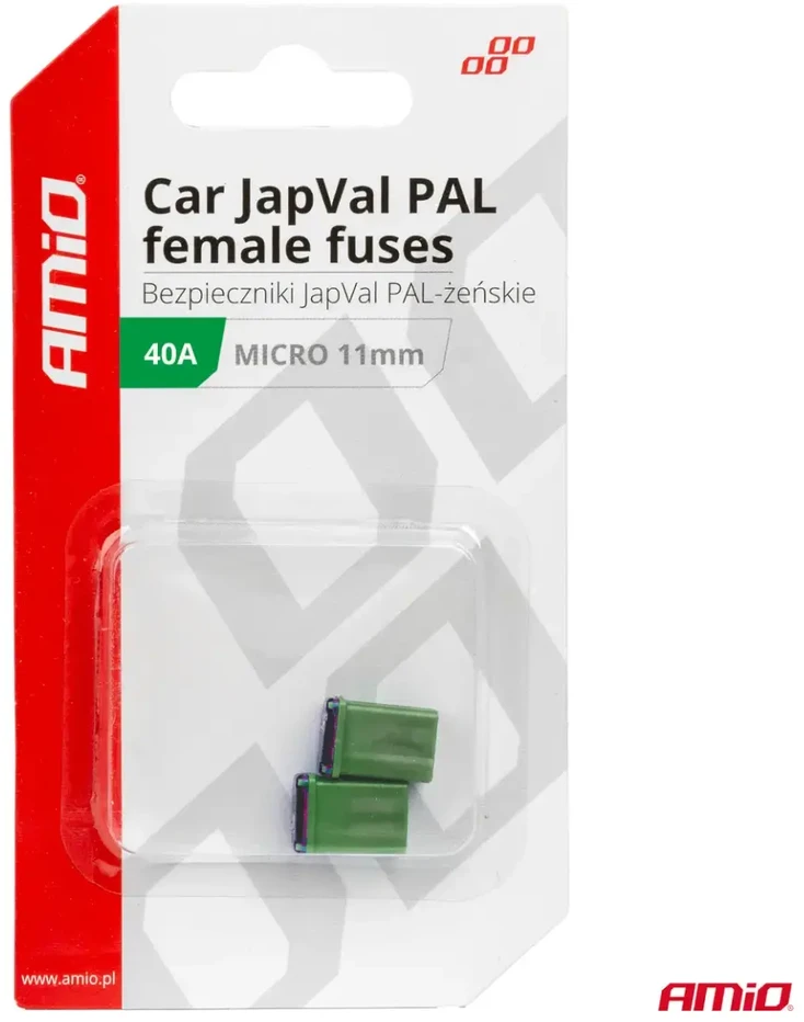 Japval automobilio saugikliai, moteriški, 40A, 2 vnt. amio-03461