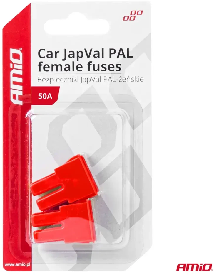 Japval PAL automobilio saugikliai, moteriški, 2 vnt., 50A, amio-03391