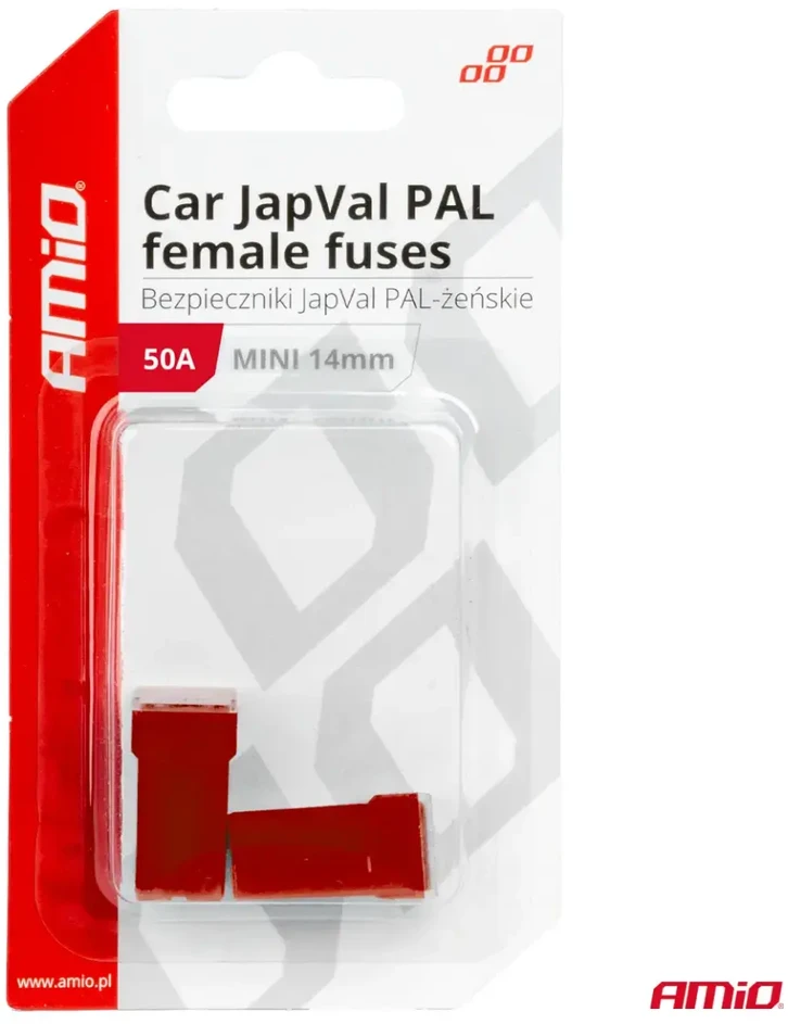 Japval PAL automobilio saugikliai, moteriški, 2 vnt., 50A, amio-03439