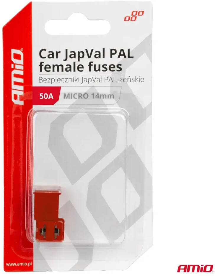 Japval PAL automobilio saugikliai, moteriški, 2 vnt., 50A, amio-03455