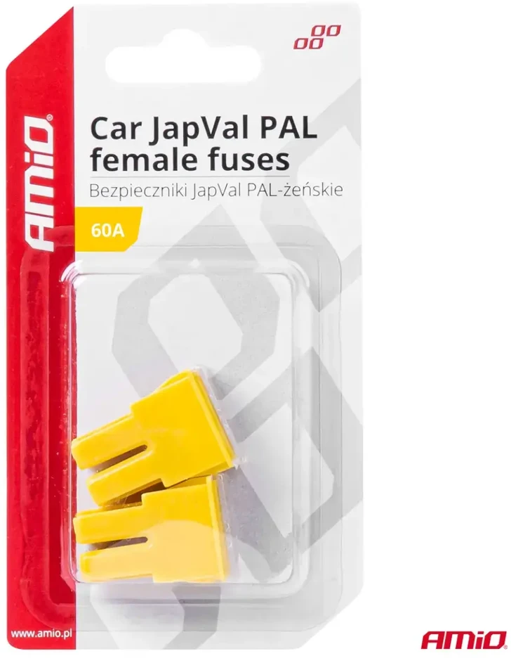 Japval PAL moteriški automobilio saugikliai, 2 vnt., 60A, amio-03392
