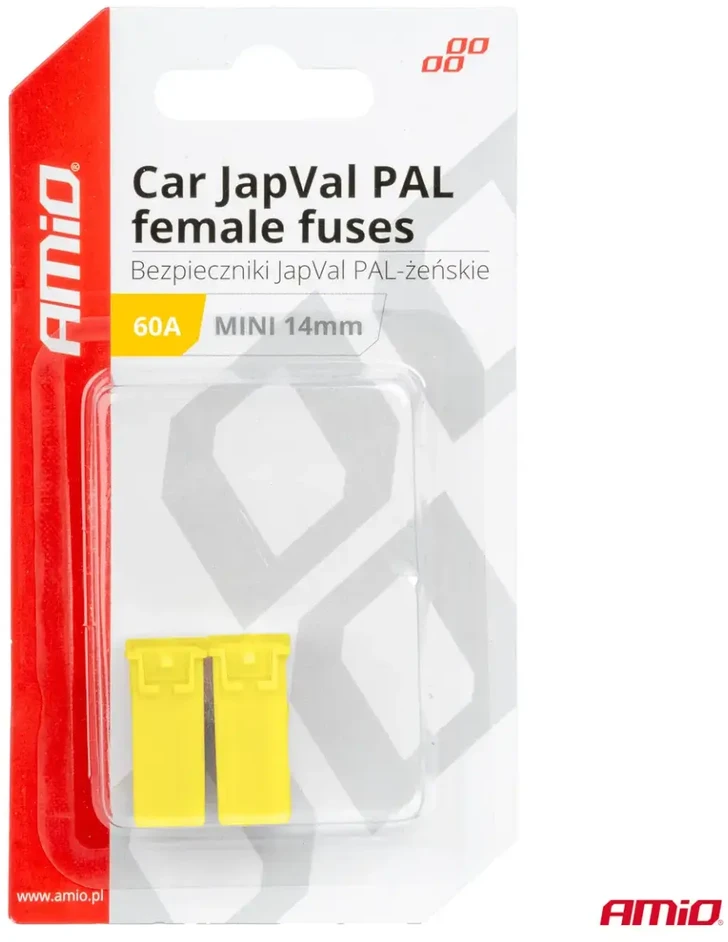 Japval PAL moteriški automobilio saugikliai, 2 vnt., 60A, amio-03440