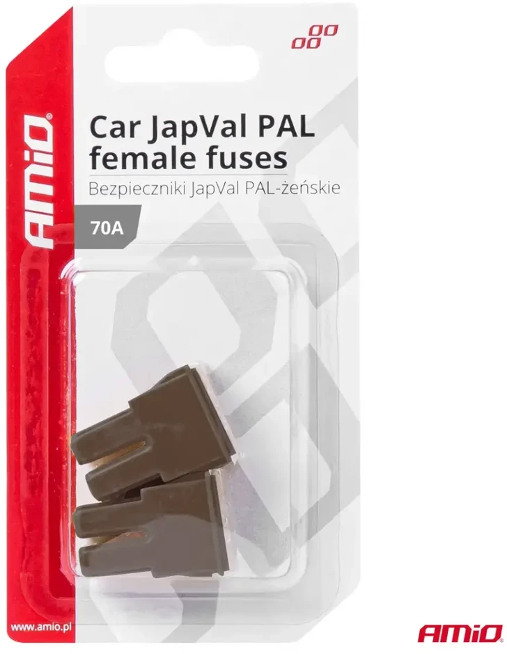 Japval PAL automobilio saugikliai, moteriški, 2 vnt., 70A, amio-03393