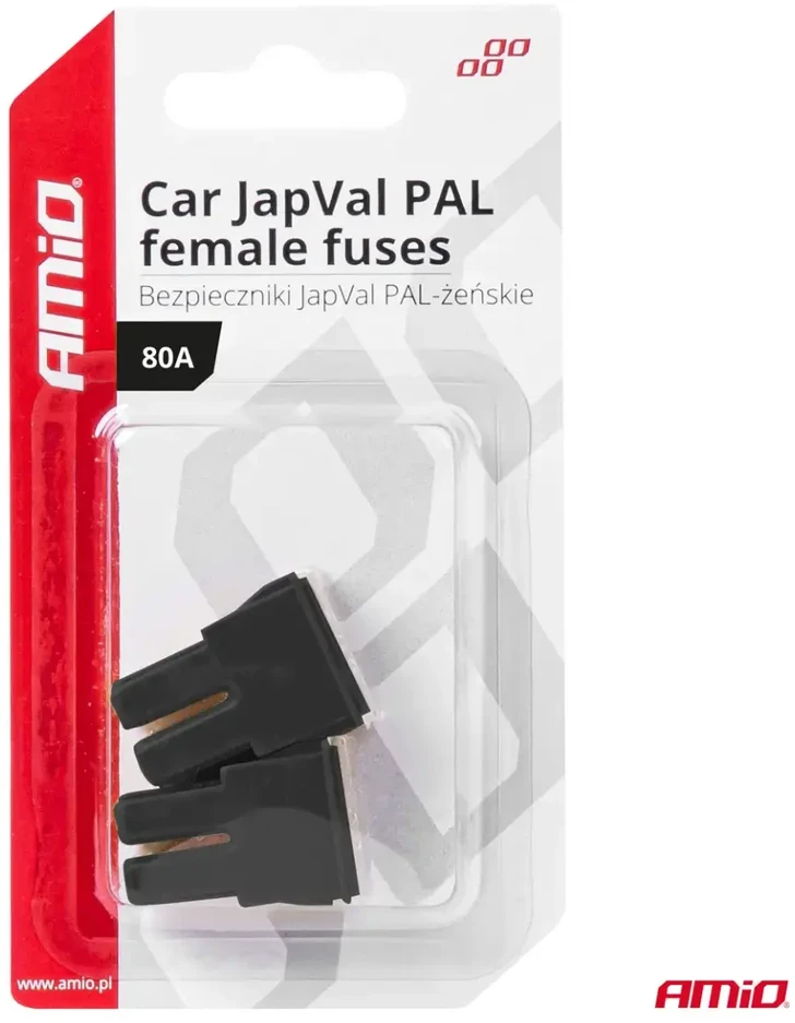 Japval PAL automobilio saugikliai, moteriški, 2 vnt., 80A, amio-03394
