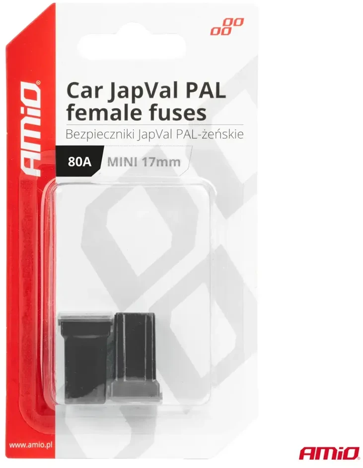 Japval PAL automobilio saugikliai, moteriški, 2 vnt., 80A, amio-03449