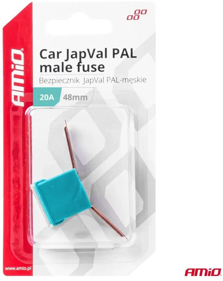 Japval PAL vyriškas automobilio saugiklis 48 mm 20 A amio-03417