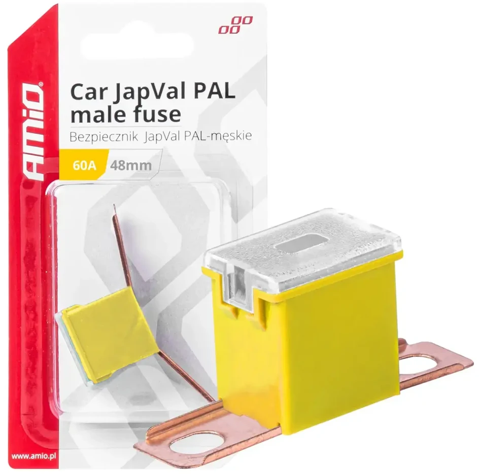 Japval PAL vyriškas automobilio saugiklis 48 mm 60 A amio-03421