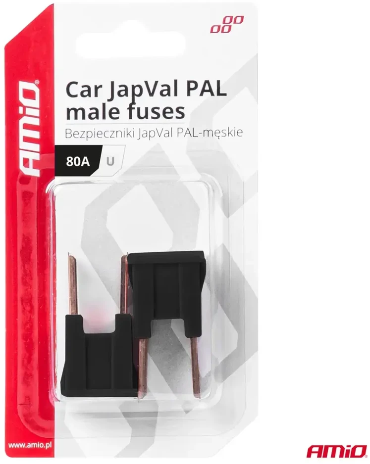Japval PAL vyriški automobilio saugikliai, 2 vnt., 80A, amio-03410