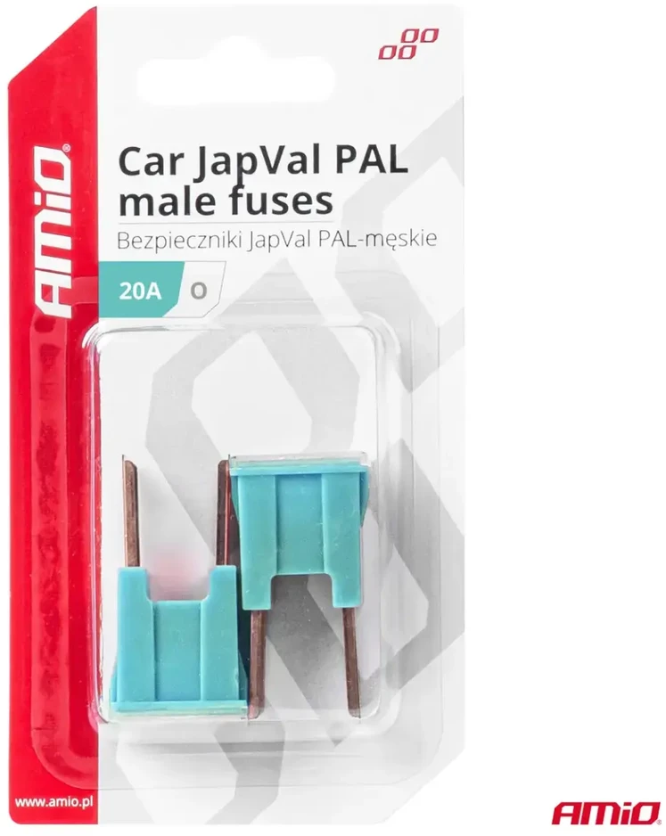 Japval PAL vyriški automobilio saugikliai, 2 vnt., 20A, amio-03396